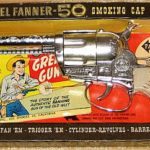 Mattel-smoking-cap-pistol-fanner-50-toy-gun-and-box